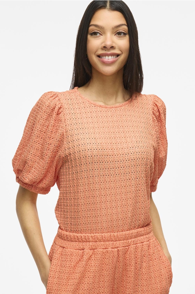 VIMINERA O-NECK 2/4 TOP/TES 14106721 CADMIUM ORANGE